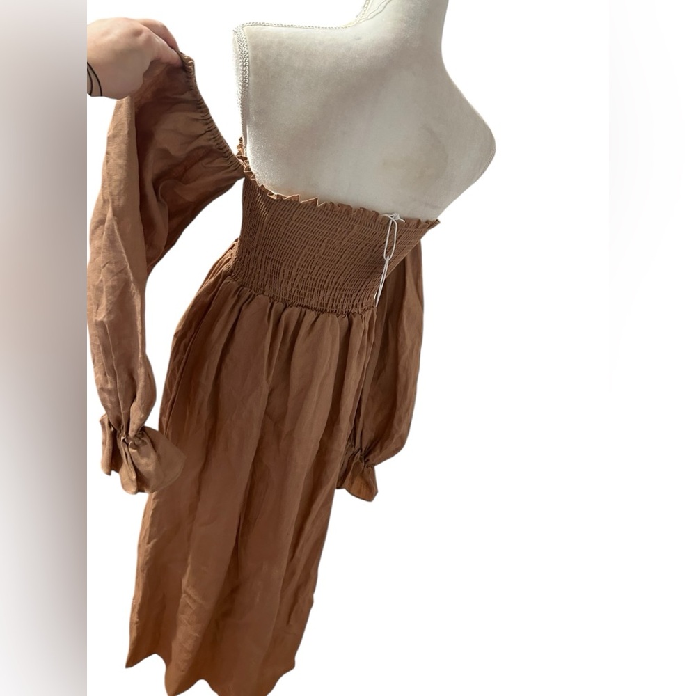 Petal & Pup Tan Long Sleeve Dress - Picture 4 of 6